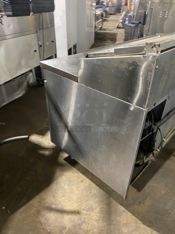 Randell Commercial Refrigerated Pizza Prep Table! With Single Door Storage Space! With 4 Drawers Underneath! All Stainless Steel! On Casters! - Image 4 of 9