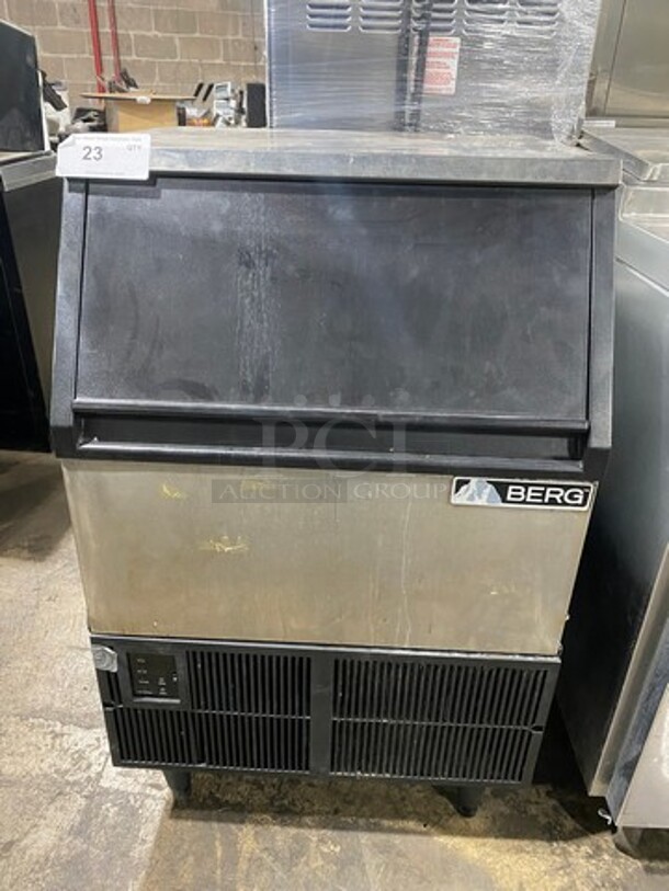 LATE MODEL! 2016 Berg Commercial Automatic Ice Maker Machine! Stainless Steel Body! On Legs! Model: BC250 SN: 22500716019 115V - Image 1 of 9