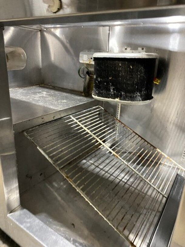 Commercial Refrigerated Sandwich Prep Table! With Chop Block Cutting Board! With 2 Door Storage Space! All Stainless Steel! On Legs! - Image 6 of 8