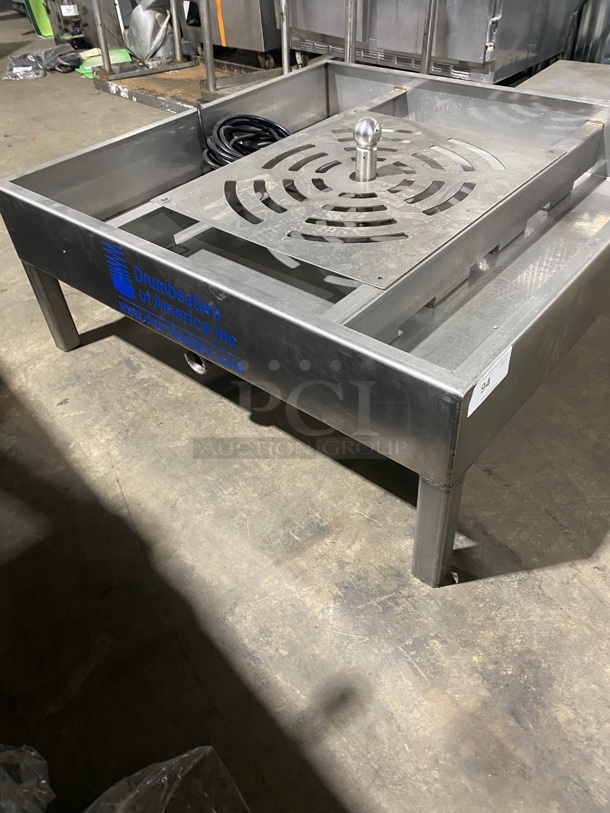 Drum Beaters All Stainless Steel Commercial Trash Can Washer! Model: TCW-100 SN:3809 1PH! On Legs! Eletric Powered! - Image 2 of 11