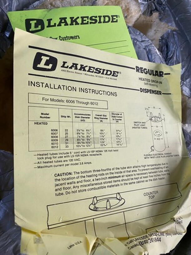 BRAND NEW! IN THE BOX! Lakeside Commercial Electric Powered Heated Plate Dispenser! All Stainless Steel!  120V - Image 5 of 5
