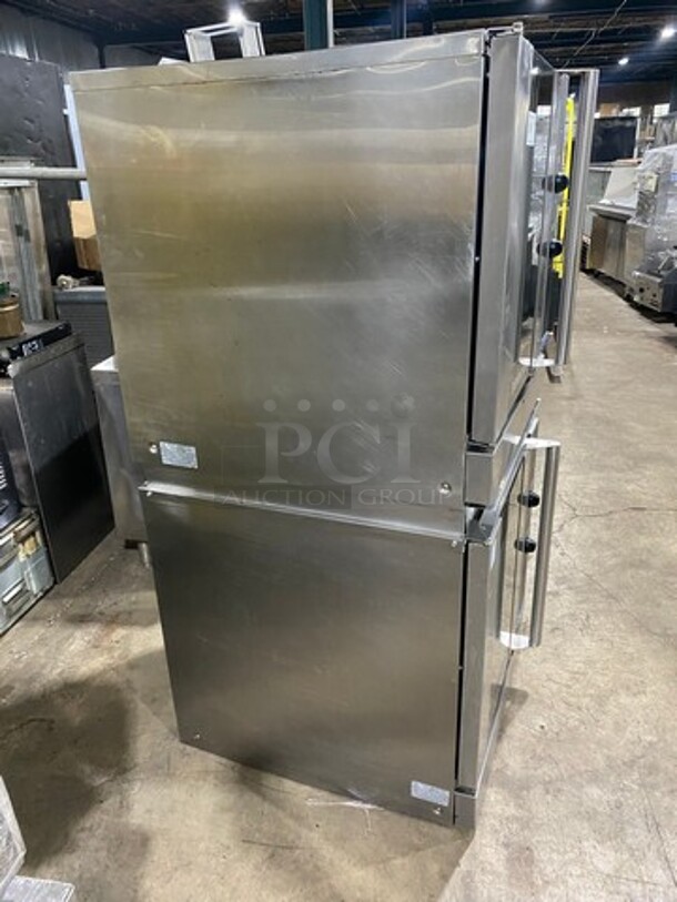 Turbofan Commercial Natural Gas Powered Double Deck Convection Oven! With View Through Doors! All Stainless Steel! 2x Your Bid Makes One Unit! Model: G32D5 SN: 749467 - Image 3 of 9