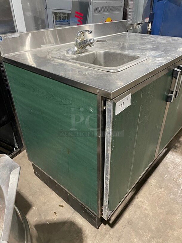 Duke Stainless Steel Commercial Counter w/ Bay and 2 Wood Pattern Doors! MODEL SUBPS-48-R M - Image 2 of 9