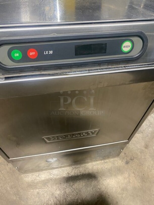 Hobart Commercial Under The Counter Heavy Duty Dishwasher! All Stainless Steel! Model: LX30H SN: 231056151 120/208V 60HZ 1 Phase - Image 8 of 9