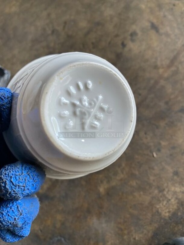 ALL ONE MONEY! Homer Laughlin White Ceramic Ramekin! Includes Black Poly Crate! - Image 5 of 5