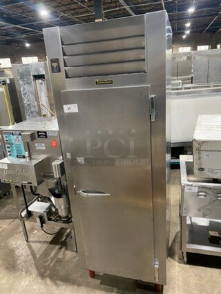 Traulsen Commercial Single Door Reach In Refrigerator! Solid Stainless Steel! On Legs! Model: RHT132WUTFHS SN: T92797D05 115V 60HZ 1 Phase