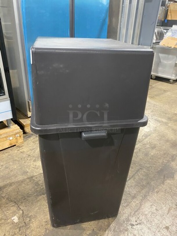 NEW! Gray Poly Trash Can! - Image 2 of 5