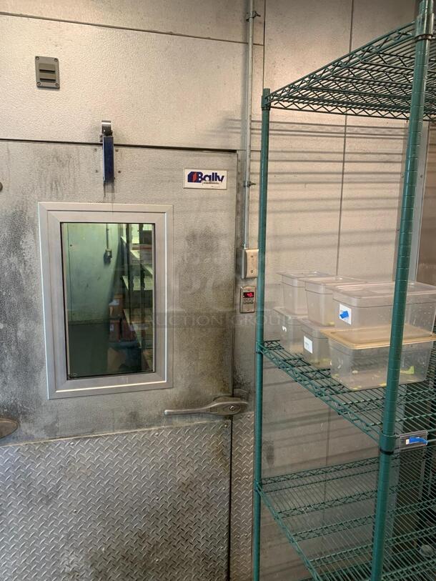 16'x8'x9' Bally Walk In Cooler Box w/ RDI PC2999MOP-3E 208-230 Volt, 3 Phase Compressor and 2 Evaporator Fans. Picture of the Unit Before Removal Is Included In the Listing. Information Provided By The Consignor But Not Verified By PCI Auctions. - Image 1 of 8
