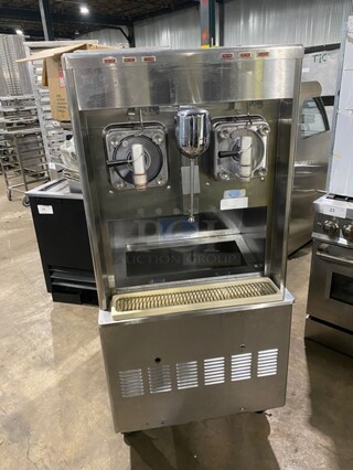 Taylor Commercial Floor Style 2 Flavor Frosty/Coolatta/Slushy Making Machine! With Milkshake Mixing Attachment! All Stainless Steel! Model 342D27 SN: K6018647 208-230V 1PH