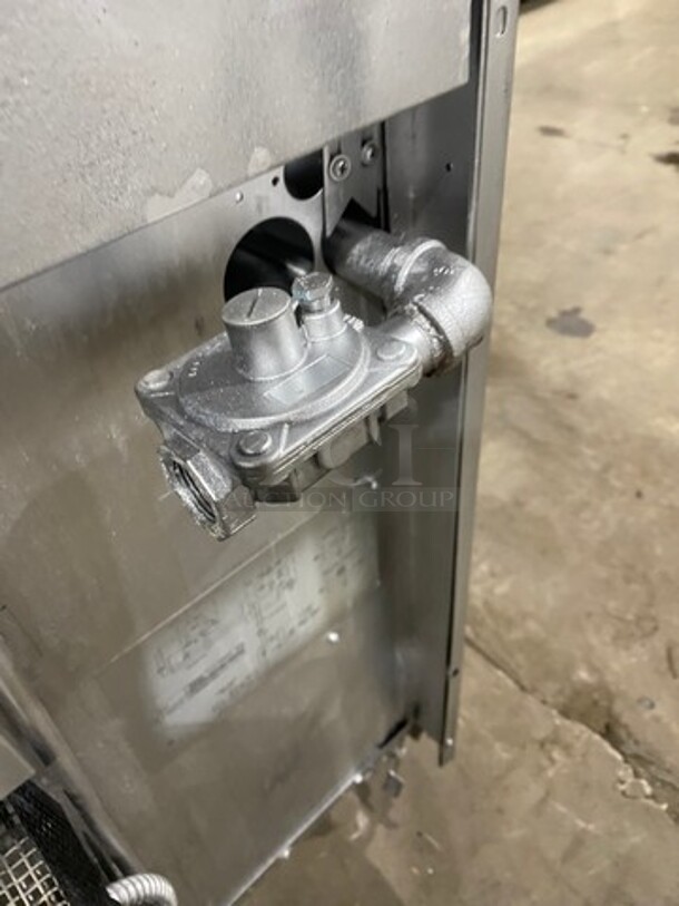 Garland Commercial Natural Gas Powered 6 Burner Stove! With Raised Back Splash And Salamander Shelf! With Oven Underneath! Metal Oven Rack! All Stainless Steel! On Casters! - Image 9 of 10