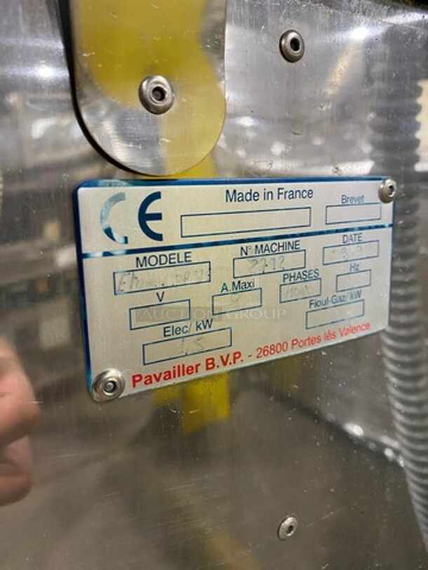 SWEET! Pavailler Commercial Full Size Baking Oven With Proofer! With Steam Line! Top For Baking & Bottom For Proofing! All Stainless Steel! On Legs! Model: T8LG SN: 2647 208/240V 60HZ 3 Phase - Image 10 of 11