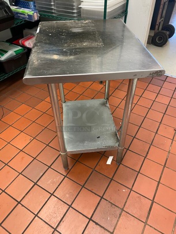 Advance Tabco Solid Stainless Steel Work Top/ Prep Table! With Storage Space Underneath! On Legs! Model: TT240 - Image 2 of 7