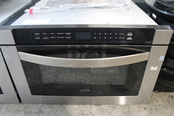 BRAND NEW SCRATCH AND DENT! 2023 KoolMore KM-MD-1SS Stainless Steel Commercial Drawer Microwave Oven. 120 Volts, 1 Phase.  - Image 1 of 9