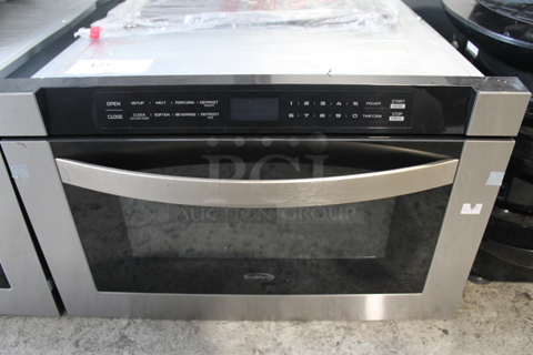 BRAND NEW SCRATCH AND DENT! 2023 KoolMore KM-MD-1SS Stainless Steel Commercial Drawer Microwave Oven. 120 Volts, 1 Phase. 