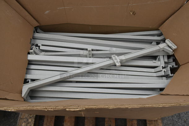 ALL ONE MONEY! Lot of BRAND NEW Cambro Gray Poly Shelf Support Rods - Image 1 of 4
