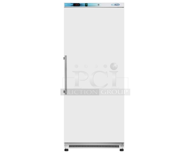 BRAND NEW SCRATCH AND DENT! KoolMore KM-FMD20WH Metal Single Door Reach In Freezer. 115 Volts, 1 Phase. Tested and Working! - Image 1 of 8