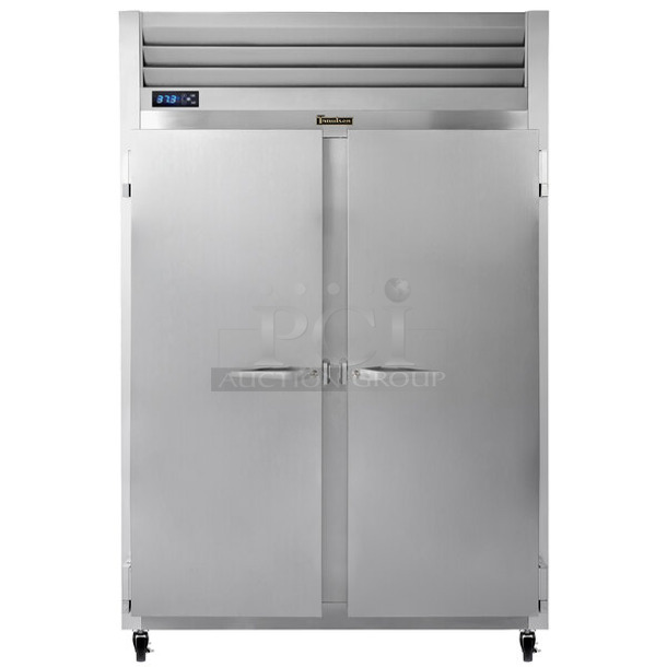 BRAND NEW SCRATCH AND DENT! 2023 Traulsen G20010 Stainless Steel Commercial 2 Door Reach In Cooler w/ Poly Coated Racks. 115 Volts, 1 Phase. Tested and Working!