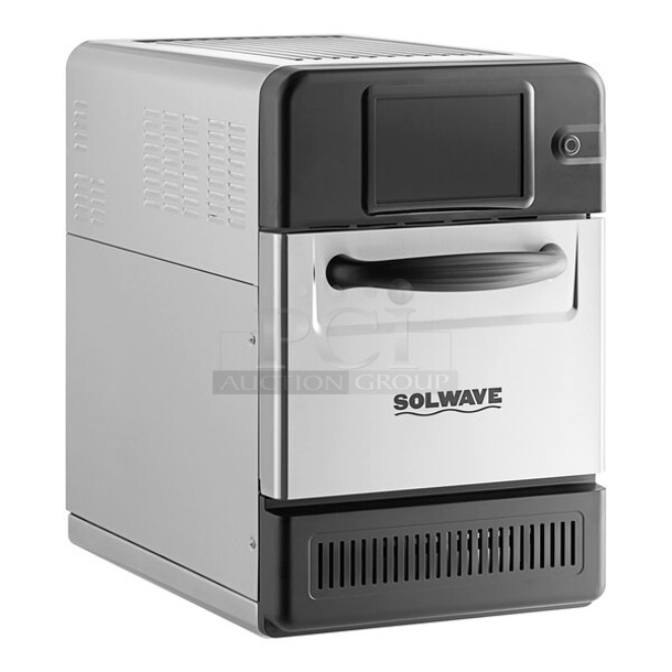 BRAND NEW SCRATCH AND DENT! 2023 Solwave 1800G1RCOH Countertop Stainless Steel Rapid Cook Ventless Oven with Programmable Touchscreen Controls. 208/240 Volts, 1 Phase.  - Image 1 of 10