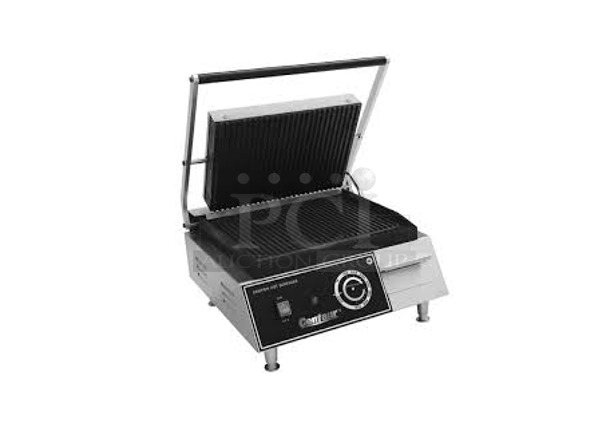 BRAND NEW! Allied Buying ABSGM1-120 Stainless Steel Commercial Countertop Panini Press. 120 Volts, 1 Phase. 