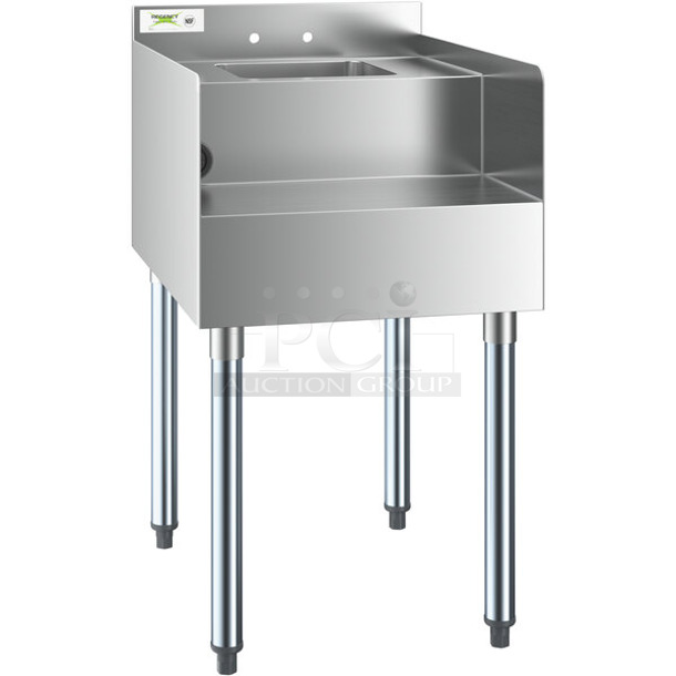 BRAND NEW SCRATCH AND DENT! Regency 600BSDS2318 18" x 23" Stainless Steel Blender Station with Dump Sink - Image 1 of 5