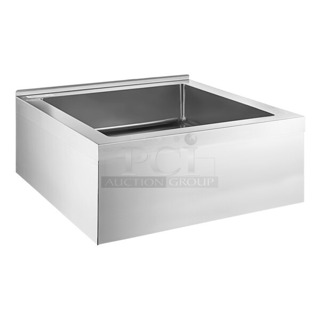 BRAND NEW SCRATCH AND DENT! Steelton 522MS24246 24" x 24" x 6" 16 Gauge 304 Stainless Steel One Compartment Floor Mop Sink