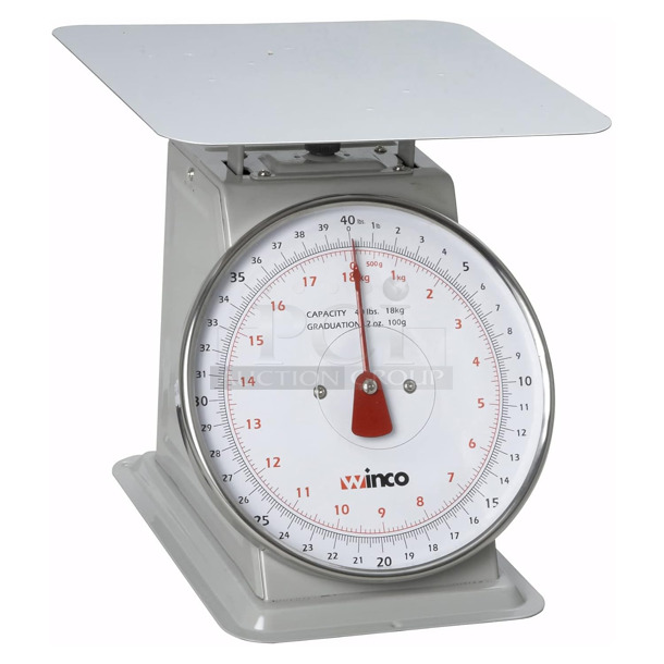BRAND NEW IN BOX! Winco SCAL-840 40-Pound/18.18kg Scale with 8-Inch Dial, Medium - Image 1 of 4
