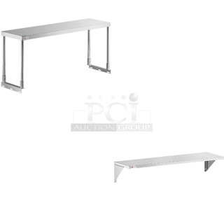 3 BRAND NEW SCRATCH AND DENT! Items; ServIt 423ST3OS1 Single Overshelf for 3-Pan Steam Tables, Two ServIt 423ST3TSFS Solid Fixed Side Tray Slide for 3-Pan Steam Tables. 3 Times Your Bid! May Be Missing Pieces. 