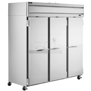 BRAND NEW SCRATCH AND DENT! Beverage Air HF3HC-1S Stainless Steel Horizon Series 78" Solid Door Reach-In Freezer. 115 Volts, 1 Phase. Tested and Working!
