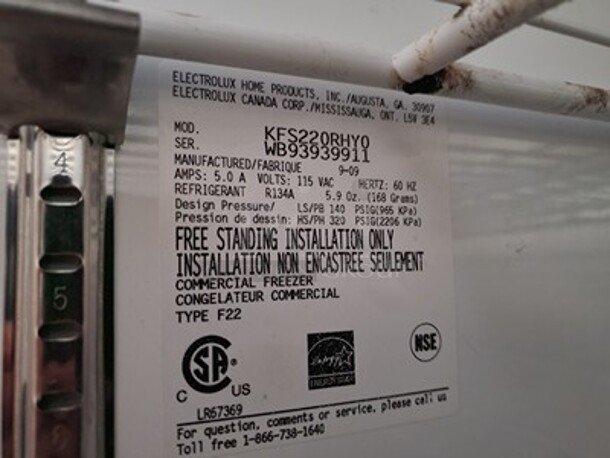 Kelvinator Commercial Freezer on casters|Like New! - Image 3 of 3