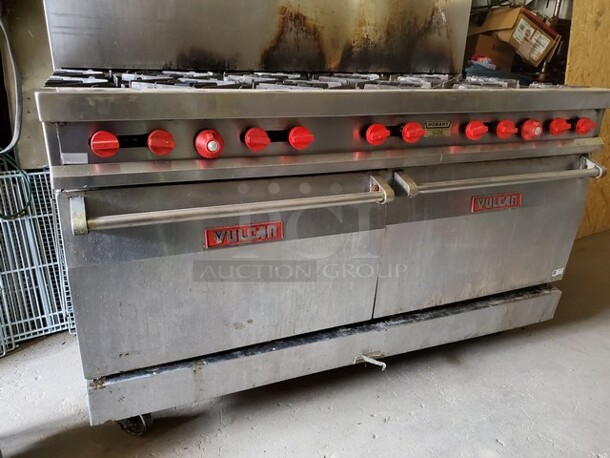 VULCAN 60L Natural Gas 10 Burner Stove W/ 2 Ovens 60X30X36 - Image 4 of 6