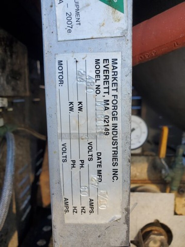 MARKET FORCE MT60B0 ELETRIC  480 VOLTS Kettle 48X33X44 - Image 6 of 9