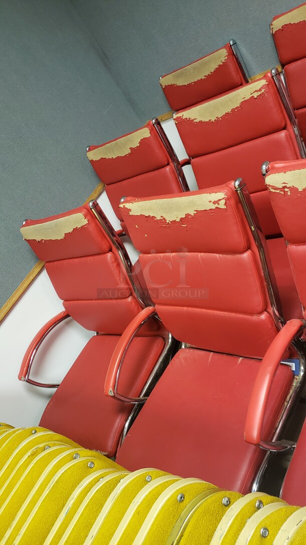 Lot of 5 Red Chairs

(Location 2) - Image 1 of 2