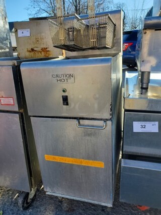Frymaster SR14ESD Electric 208V Floor Model Fryer 16X27X34 On Casters!!