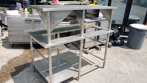 Stainless Steel Work Table w/ Overhead Shelf! - Image 3 of 3