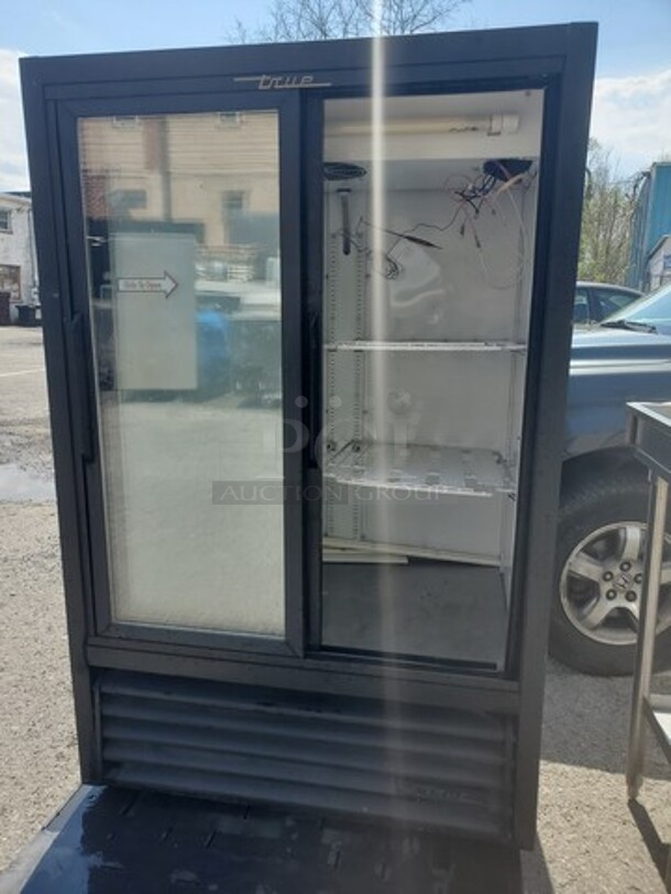 True Glass Door Cooler Merchandiser - Two Sliding Door - 40