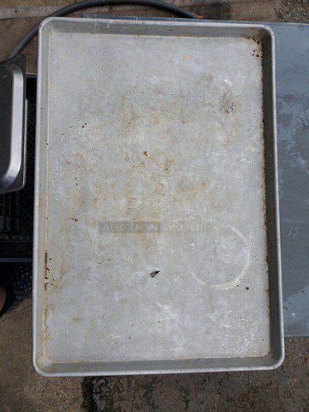 ALL ONE MONEY Lot of 9 Aluminum Baking Pan 26"X18"  - Image 2 of 2
