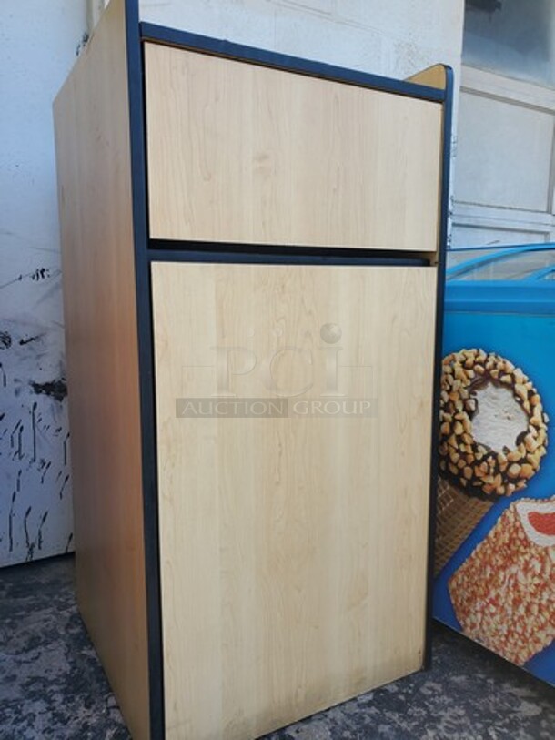 Waste Receptacle w/ 36 Gallon Plastic Liner - Image 3 of 3