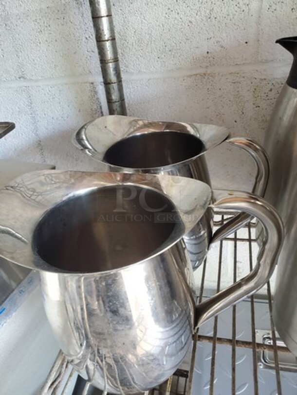 Lot of 3 Stainless Steel Bell Pitcher BIDX3 - Image 2 of 3