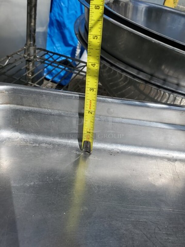 Lot of 9 Stainless Steel Food Pans *without lids* - Image 5 of 5