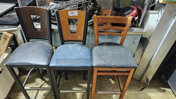 Lot of 3 Miscellaneous Bar Stools - Image 3 of 3