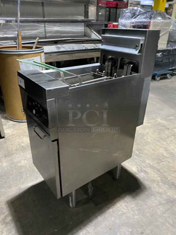 WOW! Frymaster Commercial Electric Powered Deep Fat Fryer! With 2 Frying Baskets! All Stainless Steel! On Legs! Model: H114SC SN: 0101NA0068 208V 60Hz 3 Phase - Image 2 of 9