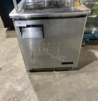 Everest Commercial Single Door Lowboy/ Worktop Cooler! All Stainless Steel! Model: ETBR1 SN: BTBR112100008 115V 60HZ 1 Phase