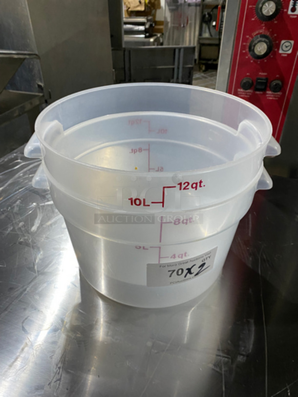Poly Clear 12Qt Multi-Purpose Container! 2x Your Bid!