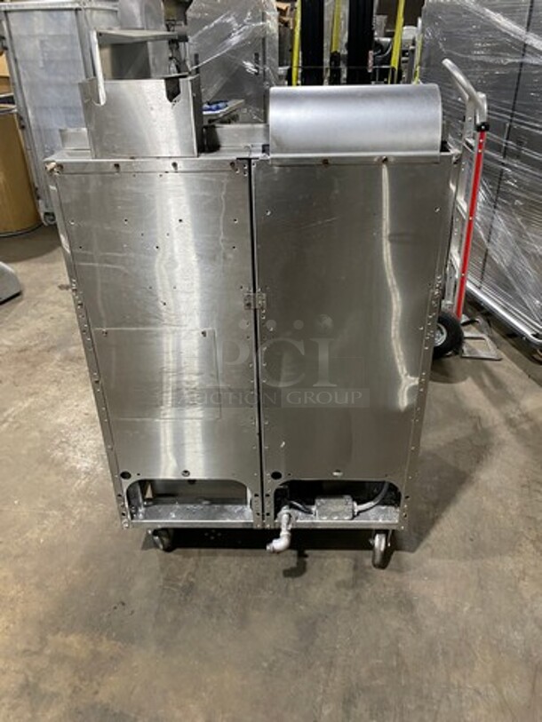 Frymaster Commercial Natural Gas Powered Deep Fat Fryer With Side Dumping Station! With Metal Frying Baskets! With Back Splash! All Stainless Steel! On Casters! Model: FM145ESC SN: 0204GH0013 - Image 3 of 11