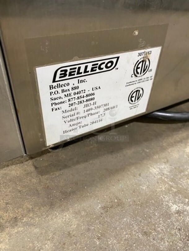 Belleco Commercial Countertop Electric Powered Conveyor Toaster! All Stainless Steel! WORKING WHEN REMOVED! Model: JB3H SN: 14093507301 208V 60HZ 1 Phase - Image 5 of 9