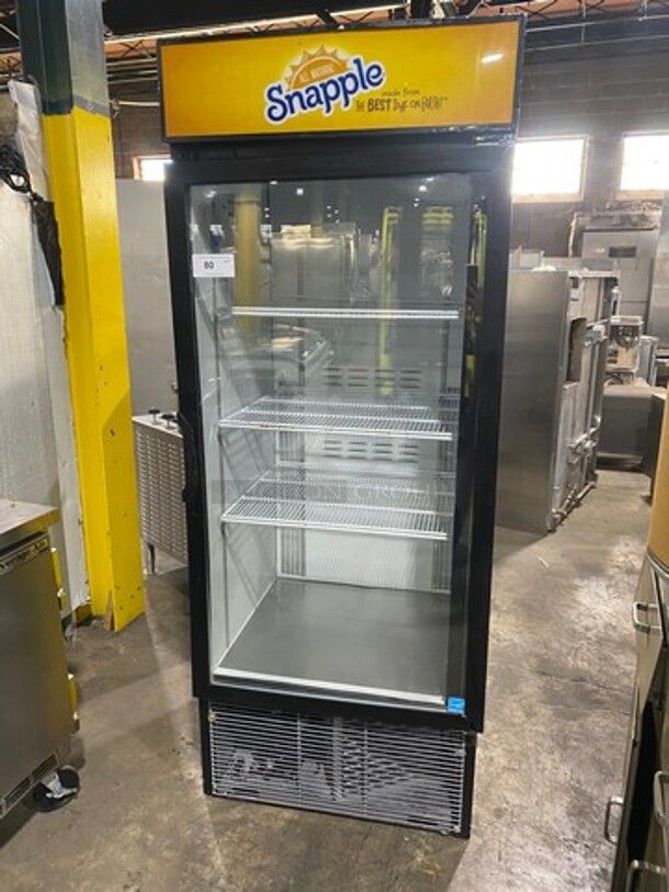 Habco Commercial Single Door Reach In Cooler! With View Through Door! Poly Coated Racks! Model: ESM28 SN: 28053748 115V 60HZ 1 Phase