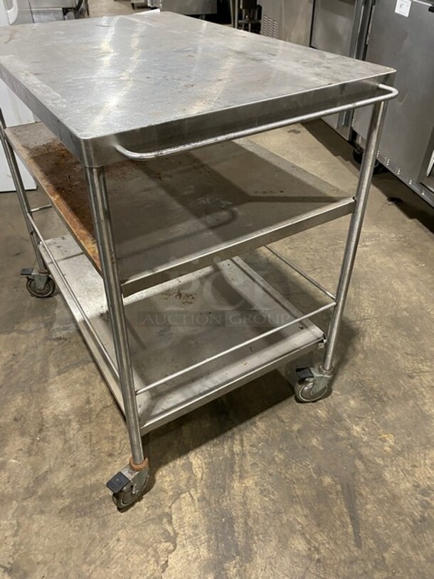 Commercial 3 Tier Cart! Solid Stainless Steel! On Casters! - Image 4 of 6