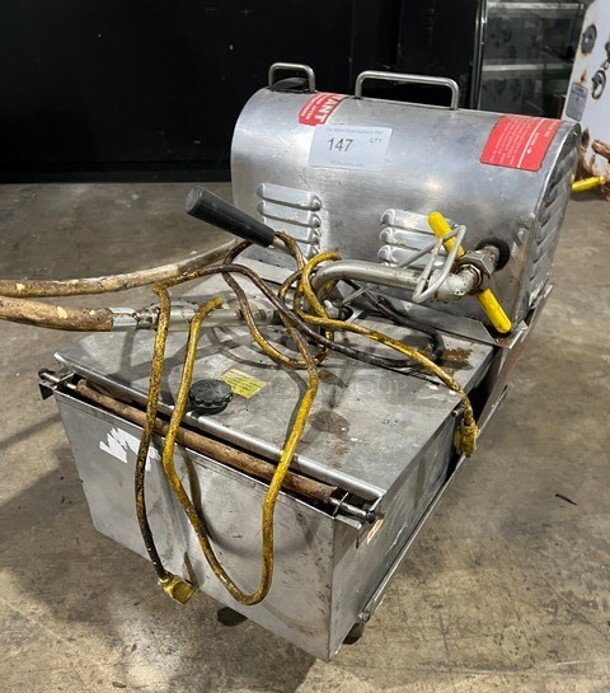 RF Hunter Model HF80 Stainless Steel Commercial Oil Filtration System!  MODEL HF80 SN: 32930 110-115V 1PH  - Image 6 of 8