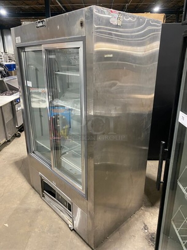 2007 Leader Commercial 2 Door Reach In Cooler Merchandiser! With View Through Doors! With Poly Coated Racks! All Stainless Steel! Model: LS48SSC SN: PQ033403 115V 60HZ 1 Phase - Image 2 of 9