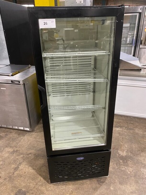 Carrier Commercial Single Door Reach In Cooler Merchandiser! With View Through Door! Poly Coated Racks! Model: MC300 SN: 1908X55666 120V 60HZ 1 Phase - Image 1 of 8